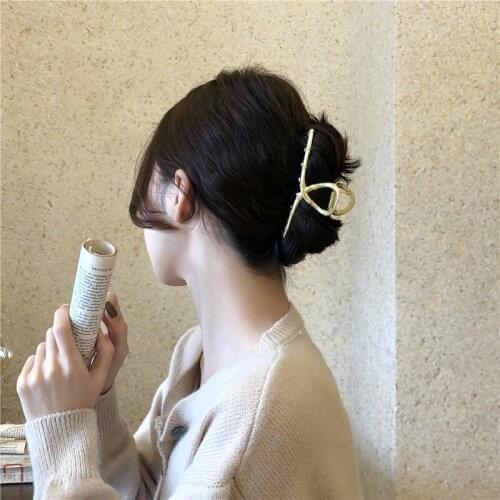 South Korea Retro Hair Clip Headdress Hairpin Head Large Bamboo Texture Top Clip To Jewelry Gifts