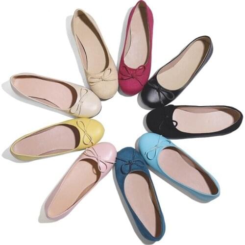 Zapatos De Mujer 2021 Women Shoes Round Toe Flat Heels Spring Ladies Low Heels Slip on Casual Super Large Size 32-54 M-10