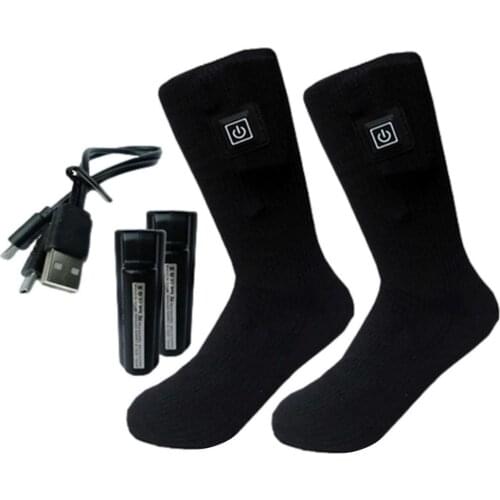 Winter Electric Heated Socks USB Rechargeable Remote Control Heating Socks 3 Temperatures Adjustment Outdoor Thermal Socks