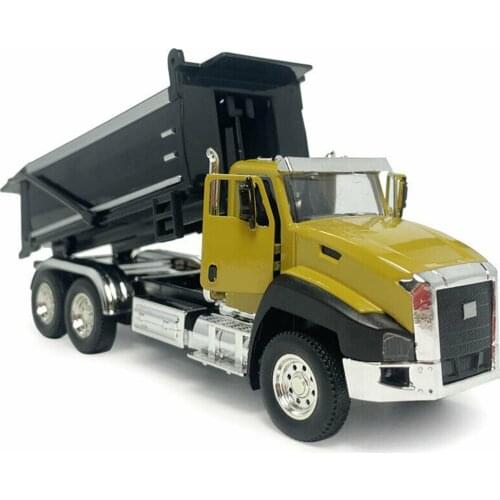 1:50 Alloy+Plastic Pull Back Engineering Dumptruck Construction Model Car Diecast Hopper Movable Kids Toy Vehicle Gift Deco