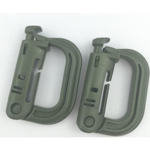 2Pcs Climbing Tools Carabiners & Quickdraws D Locking Ring Plastic Clip Snap Type Ring Buckle Packpack Fast buckle