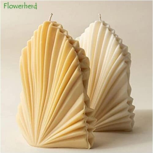 3D Coral Shell Candle Mold Silicone DIY Aromatherapy Mould for Handmade Plaster Craft Soap Making Home Decorating Ornaments