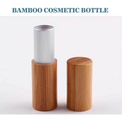 5g 5ml Bamboo Empty Lip Gloss Container Lipstick Tube DIY Container Lip Balm Tubes Natural Bamboo Lipstick Tube New Wholesale
