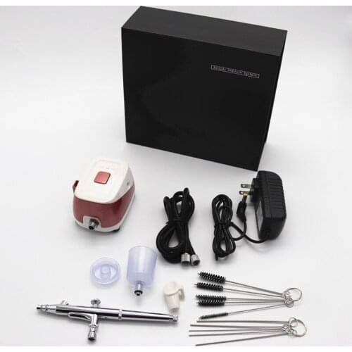 Airbrush Dual Action Airbrush Kit Mini beauty With Compressor mini spray gun For Nail Design Painting Cake Air-Brush Clean Set