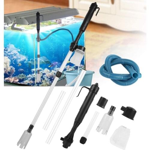 Aquarium Electric Gravel Cleaner Battery Powered Water Changer Vacuum Siphon Pump Sand Washer with Filter Bags for Fish Tank