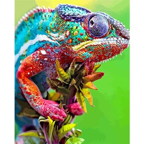 DIY 5D Diamond Painting "Animal Chameleon" Full Diamond Embroidery Sale Picture Of Rhinestones For Festival Gifts