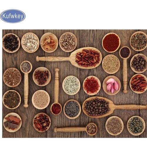 DIY Diamond Painting Still Life Variou Spice Cross Stitch Diamond Embroidery Mosaic paintings by number kitchen decor stickers