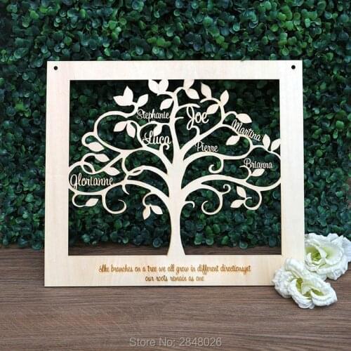 Wooden Custom Family Tree wall decor, Name tree photo booth props,mother gift decoration