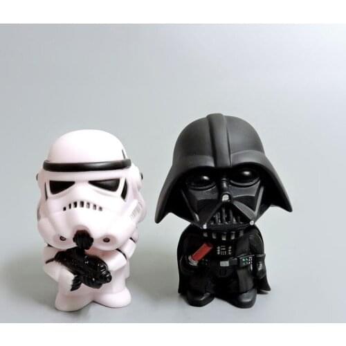 Disney Star Wars Anime Figure Doll Action Force Awakens Black Series Darth Vader Baby Yoda Action Toy Model For Children Gift