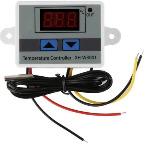10A 220V AC Electrical Digital LED Temperature Controller XH-W3001 For Incubator Cooling Heating Switch Thermostat NTC Sensor