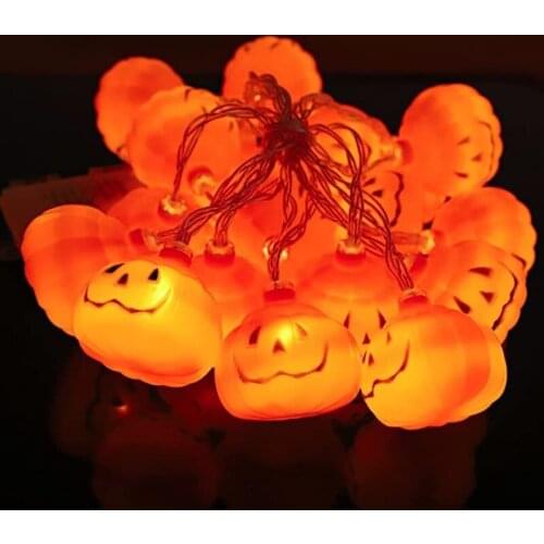 Halloween Pumpkin Lantern String Lights LED Pumpkin Orange Lamp Halloween Decorations Atmosphere Christmas Lights for Home Room
