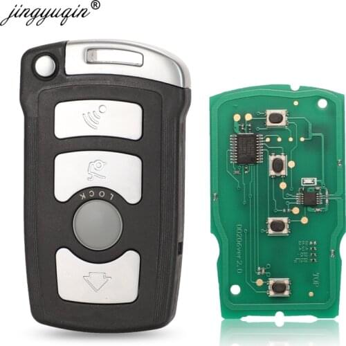 Jingyuqin 4 Buttons Remote key Fob 315/315LP/433Mhz /868Mhz for BMW 7 SERIES E65 E66 with CHIP ID46 7953 CAS1 System HU92 UNCUT