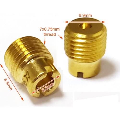 Motorcycle Carburetor 7mm Air jet Main jets 7x0.75mm for Kawasaki Keihin FCR Carburettor WH100T SCR-100CC