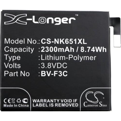 Cameron sino 2300mah battery for MICROSOFT Lumia 650 XL BV-F3C for NOKIA Lumia 650 XL BV-F3C Mobile, SmartPhone Battery