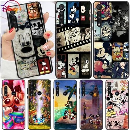 Mickey mouse cool For Motorola G9 G8 G Edge One E7 E6 Power Lite Marco Hyper Fusion Plus Play Black Soft Phone Case TPU