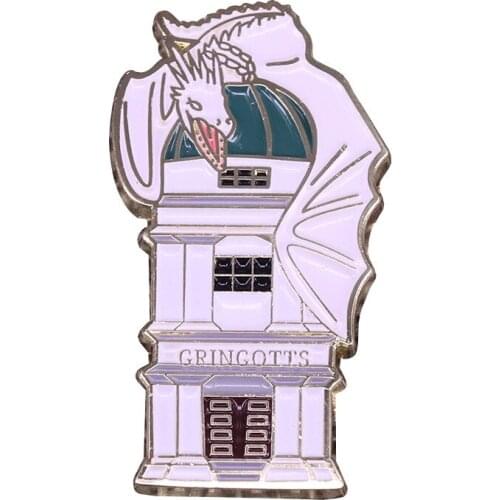 LT544 White Dragon Enamel Pin Movie Brooches Bag Lapel Pin Cartoon Holiday Badge Backpack Decoration Jewelry Gift for Friends