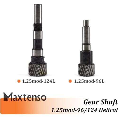 MAXTENSO 1.25mod modulus cnc shaft gear pinion helical teeth 96mm 124mm length Engraving machine high precision cnc parts