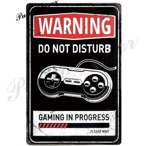 DO NOT DISTURB GAMING IN PROGRESS Metal Tin Sign Door Sign Gamer Room Door Decor (8\ X 12\)(Visit Our Store, More Products!!!)