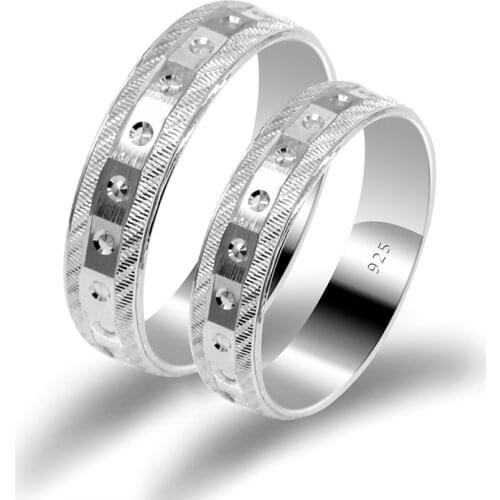 Trendy 925 Silver Rings For Women Men Lover Couple Rings Set Fashion Friendship Engagement Wedding Rings 2021 Jewelry Gift