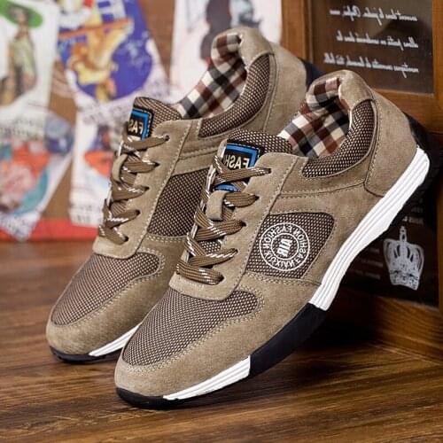 Men Shoes Sneakers Running Shoes Sports Rubber sole Genuine Leather Shoe Deodorant Comfort perspiration Dry Low Upper Brand Man