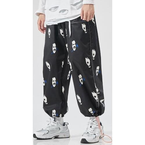 2021 Mens Casual Korean Oversize Joggers Trouers Ankle-Length Sweatpants Streetwear Spring Autumn Hip Hop Harem Pants