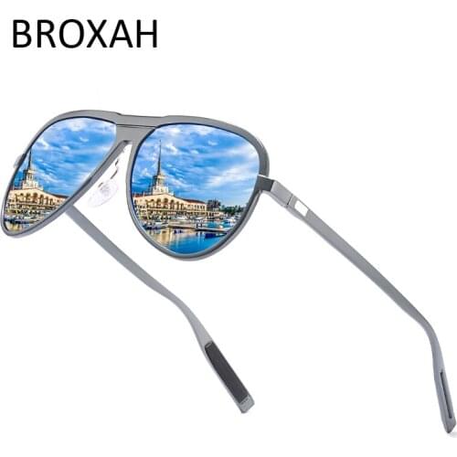 Retro Round Polarized Sunglasses Men 2020 Driving Glasses Full Aluminium Magnesium Frame Shades