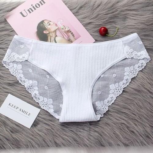 Soft Cotton Women Underwear Panties Panty Knicke Comfortable Seamless Skin-friendly Briefs Female Lace Sexy Low-Rise Intimates