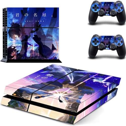 Anime Your Name PS4 Sticker Play station 4 Skin PS 4 Sticker Decal Cover For PlayStation 4 PS4 Console & Controller Skins Vinyl