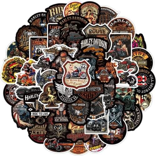 10/50PCS Vintage Motorcycle Girl Stickers Gran Torino Pattern Sticker For Skateboard Guitar Luggage Motorcycle Laptop Sticker