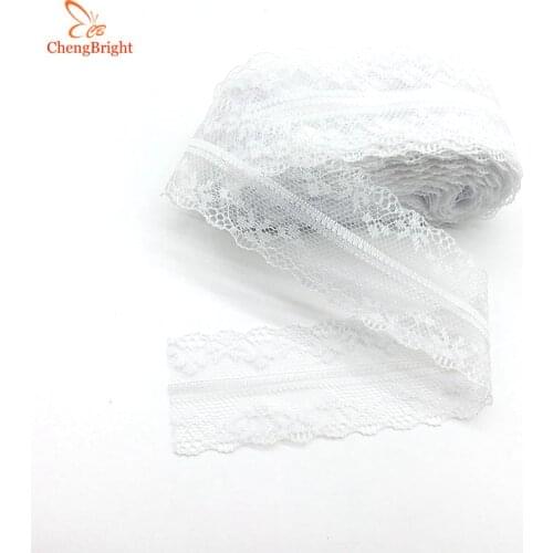 New 10 Yards White Lace Ribbon 36 MM Width Lace Trim Fabric Embroidered Net lace trimmings for Sewing African Lace Fabric DIY