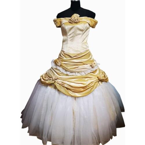 2020 New yellow elegant Halloween Cosplay dress Colonial Georgian Renaissance Gothic Historical dress D-615