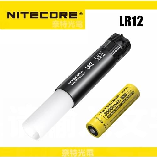 Original NITECORE LR12 1000 lumens retractable flashlight camp light, using CREE XP-L HD V6 lamp bead lighting