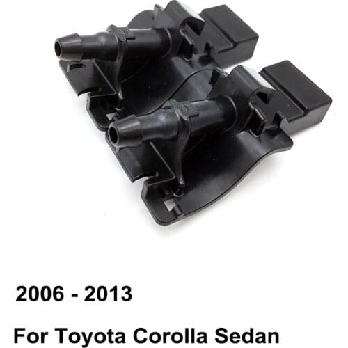 Front Windshield Washer Nozzle 85381-12300 8538112300 for Toyota Corolla Sedan ( 2006 - 2013 ) ( Pack of 2 )