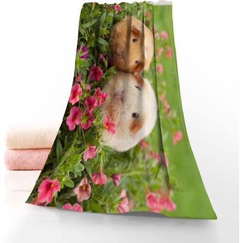 New Custom Guinea Pig Towel Printed Cotton Face/Bath Towels Microfiber Fabric For Kids Men Women Shower Towels 70X140cm
