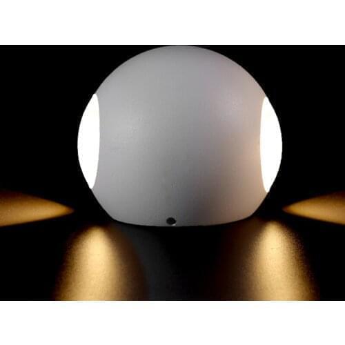 Nordic International LED Ball Wall Lamp 6W 12W Black/White 90~265V LED Outdoor indoor wall light for Home Street porch lighting