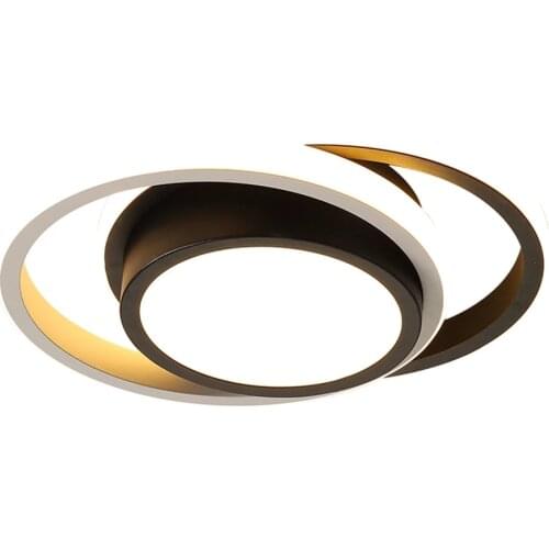 Nordic Black Grey Square Round Triangle Led Ceiling Lamp for Bedroom Living Dining Room Bathroom Kitchen Loft Indoor Lighting