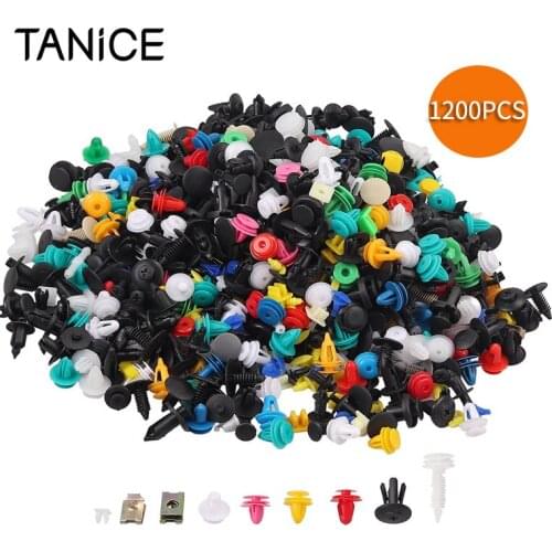 TANiCE 1200 Pcs for Buses Automotive Rivets Assortment Truck Door Interior Mounting Clips Set Auto Rivet Clips