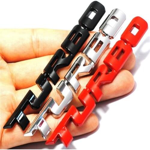 TURBO Metal Car Sticker Badge Adhesive Auto Decal Tailgate Emblem Silver/Black/Red Available