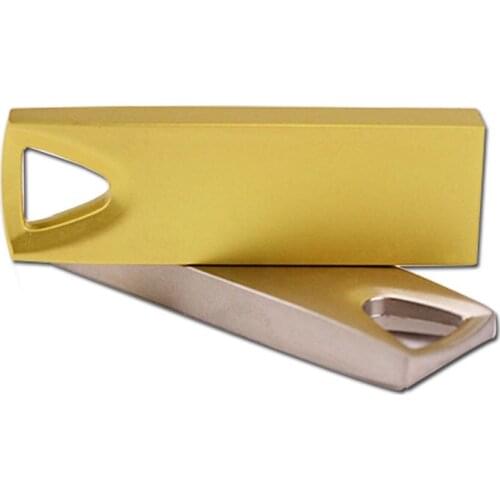 USB Flash Drive 10pcs/lot Metal Pen Drive Waterproof Pendrive Customized Logo USB 2.0 4GB 8GB 16GB32GB USB Stick with ringchain