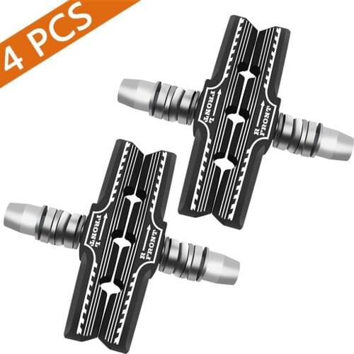 4PCS Bicycle Brake Pads Made Of Thermoplastic Fiber And Nitrile Rubber Noiseless V Brake Block Bicycle Accessories
