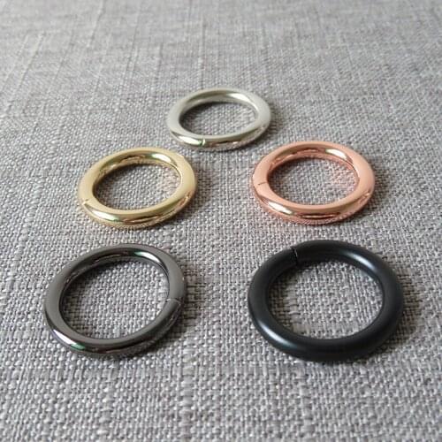 10 Pcs 20mm Plated Metal O Rings Clasp Smooth Belt Buckle For Bag Dog Pet Harness Key Chain Sewing Garment DIY Accessories