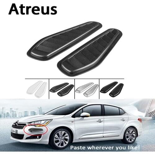 Atreus 2X Car hood fender side decorative carbon fiber sticker For Lexus Honda Civic Opel astra h j Mazda 3 6 Kia Rio Ceed Volvo