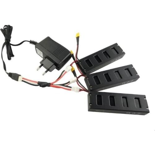 3PCS * Battery + charging line for MJX B3 (Bugs B3) little monster brushless quadcopter 7.4V 1800mah 25C battery