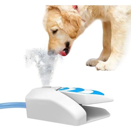 Automatic Dog Water Feeder Outdoor Pet Dog Self-service Water Fountain Puppy Cat Dog Step Spray Foot Pedal Drinking Dispenser