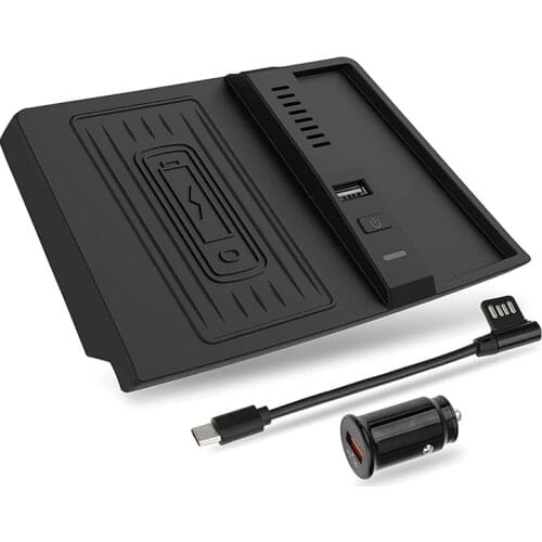 Car Wireless Charger for Subaru Forester 2019 2020 2021 Accessories Wireless Charging Pad Mat Center Console Storage Box