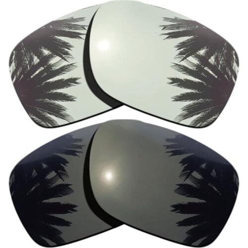 Black&Silver Mirrored Polarized Replacement Lenses for Holbrook Frame 100% UVA & UVB