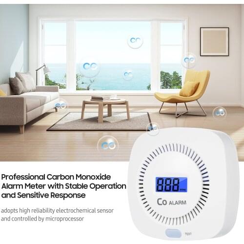 Carbon Monoxide Detector Sensor Monitor LCD Digital Carbon Monoxide Alarm Meter High Precision CO Gas Tester Detector