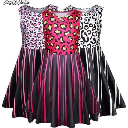 Kids Rainbow Dress For Girls Kids Vintage Party Girls Dress For Kids Dinosaur Shark Party Casual Toddler Party Dress For Girls