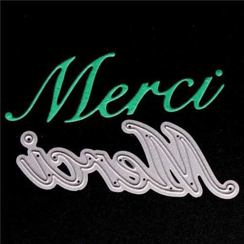 French word Metal Cutting Dies for Diy Scrapbooking Die Cut New 2018 Cuts for Paper Card Making Craft Embossing Thank you