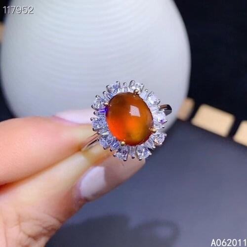 KJJEAXCMY fine jewelry natural garnet 925 sterling silver elegant gemstone women new adjustable ring support test with box